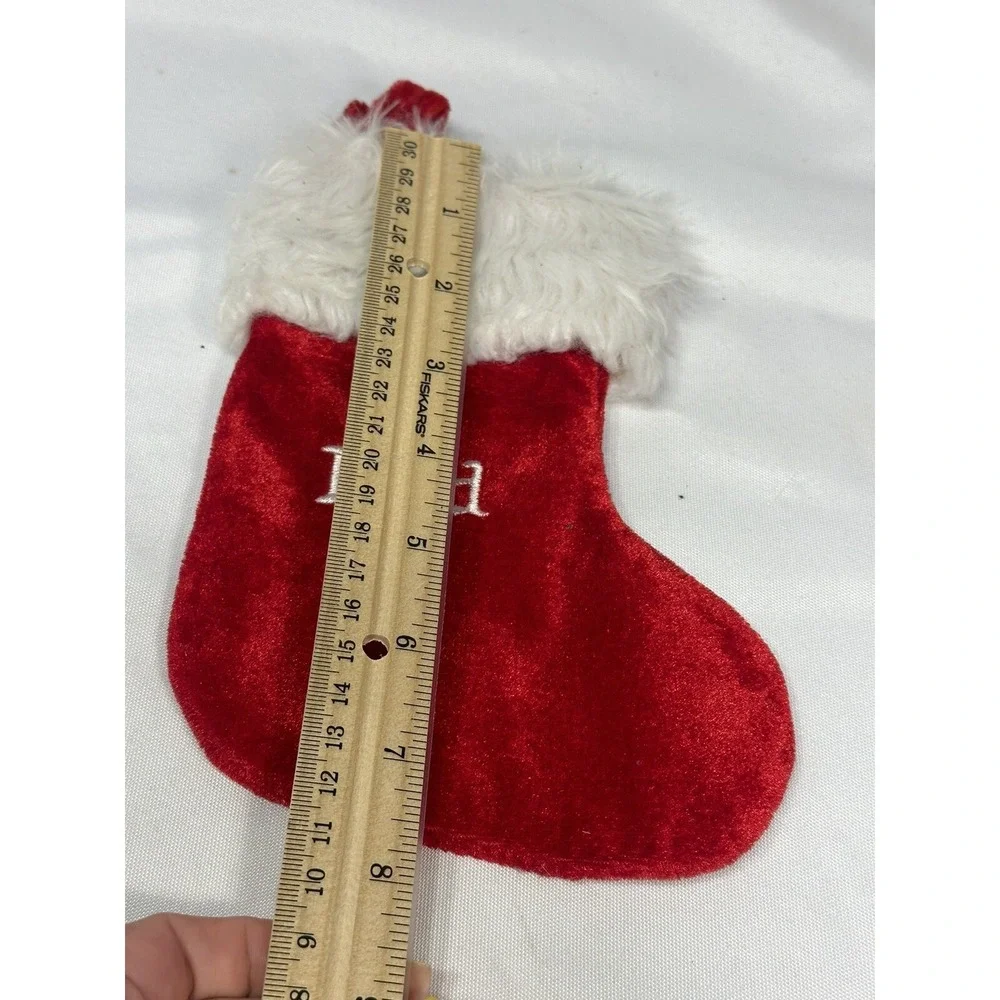 mini small red white christmas stocking family member DAD‎